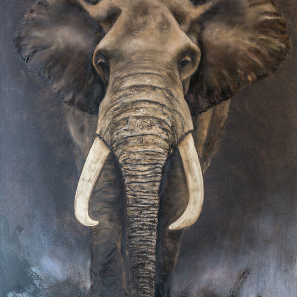 Peintures huile d'éléphants